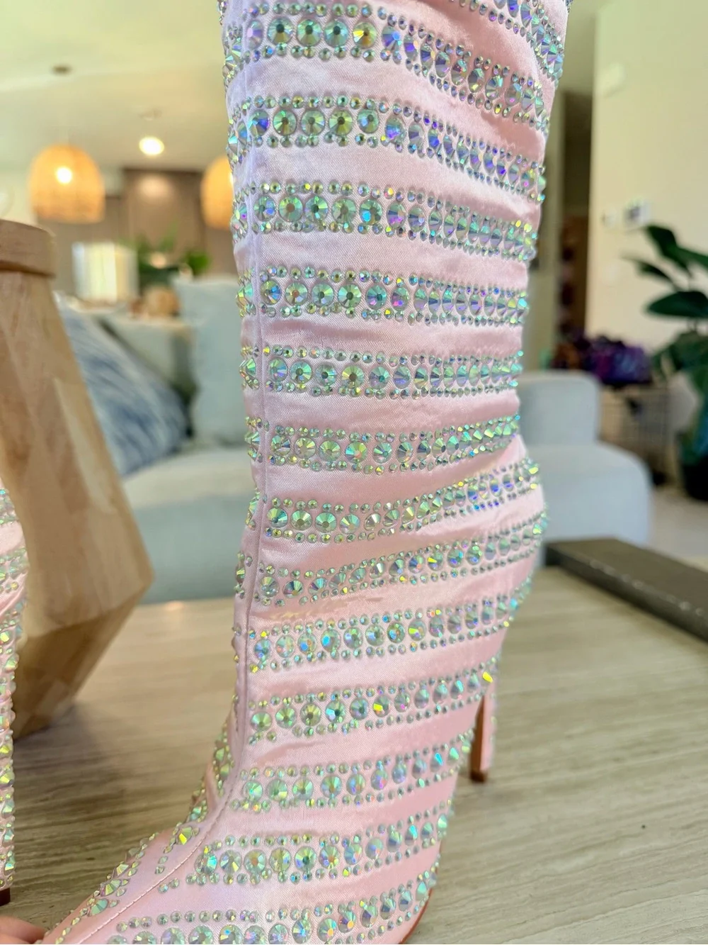 Azalea Wang Clearwater Rhinestone Boots